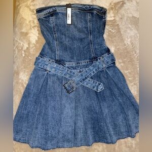 Steve Madden Denim Strapless Dress